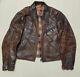 1930s German A2 Vintage Style Leather Jacket Men's Handmade Distressed Brown