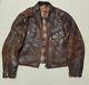 1930s German Style Vintage A2 Leather Jacket Men's Handmade Distressed Brown