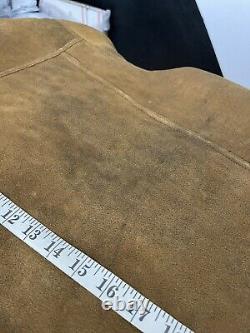 $1998 Polo Ralph Lauren Medium Brown Leather Jacket RRL Shearling Bomber Trucker