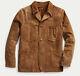 $2200 New Rrl Ralph Lauren X-large Suede Chore Coat Brown Leather Jacket Cowboy
