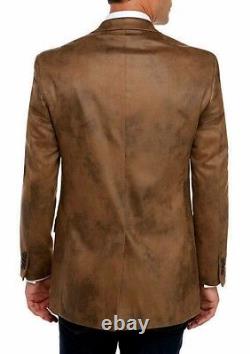 $225 Michael Kors Jacket Blazer Distressed Dyed Faux Leather Stretch Sport Coat