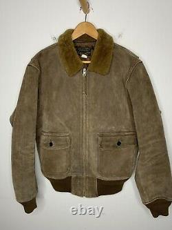 $2400 RRL Ralph Lauren Large Bomber Jacket Leather Aviator Shearling Polo Rugby