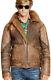 $2498 Polo Ralph Lauren Medium Brown Shearling Bomber Jacket Rrl Leather Rugby