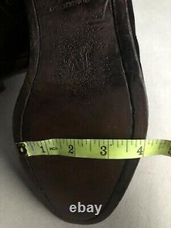 698$ John Varvatos Brown Distressed Velvet Fleetwood Boots Size 9.5B 349$