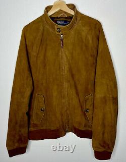 $898 Polo Ralph Lauren X-Large Suede Brown Nubuck Leather Jacket RRL A2 Bomber