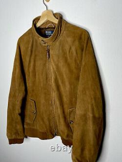 $898 Polo Ralph Lauren X-Large Suede Brown Nubuck Leather Jacket RRL A2 Bomber