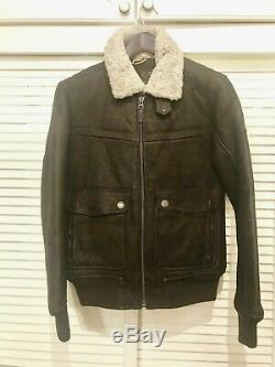 990$ Timberland size M MEN'S MOUNT MAJOR SHEARLING BOMBER JACKET brown cocao