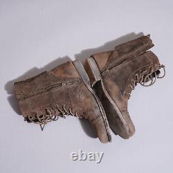 ALL SAINTS Leather Boots UK7 US8 EU41 Mens Brown Distressed Military Celebrity