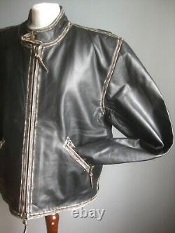 AVIATRIX leather JACKET 5XL 44 46 distressed mens western biker real BNWT NEW