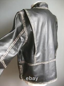 AVIATRIX leather JACKET 5XL 44 46 distressed mens western biker real BNWT NEW