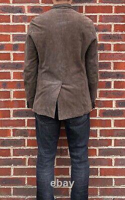 AWESOME All Saints Mens FELTON Leather Blazer Jacket SMALL Distressed