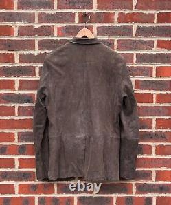 AWESOME All Saints Mens FELTON Leather Blazer Jacket SMALL Distressed