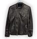 All Saints Mast Brown Distressed Leather Biker Jacket Mens Size L Vgc