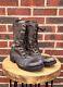 All Saints Mens Distressed Leather Side Zip Military Boots Uk8 Us9 Eu42 A11