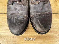 All Saints Mens Distressed Leather side zip military boots UK8 US9 EU42 A11