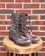 All Saints Mens Distressed Leather Side Zip Military Boots Uk8 Us9 Eu42 A86