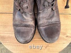 All Saints Mens Distressed Leather side zip military boots UK8 US9 EU42 A86