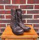 All Saints Mens Distressed Leather Side Zip Military Boots Uk8 Us9 Eu42 Brown