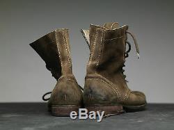 All Saints Military Boots us8 Eu41 Distressed Tan Leather Suede Montgomery rf6