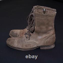 All Saints Montgomery Suede Leather Boots UK9 US10 EU43 Mens Distressed Military