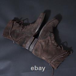 All Saints Montgomery Suede Leather Boots UK9 US10 EU43 Mens Distressed Military