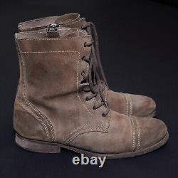 All Saints Montgomery Suede Leather Boots UK9 US10 EU43 Mens Distressed Military