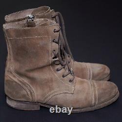 All Saints Montgomery Suede Leather Boots UK9 US10 EU43 Mens Distressed Military