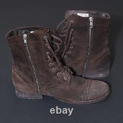 All Saints Montgomery Suede Leather Boots UK9 US10 EU43 Mens Distressed Military