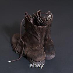 All Saints Montgomery Suede Leather Boots UK9 US10 EU43 Mens Distressed Military