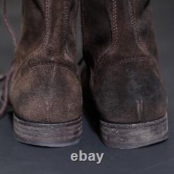 All Saints Montgomery Suede Leather Boots UK9 US10 EU43 Mens Distressed Military