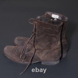 All Saints Montgomery Suede Leather Boots UK9 US10 EU43 Mens Distressed Military