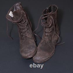 All Saints Montgomery Suede Leather Boots UK9 US10 EU43 Mens Distressed Military