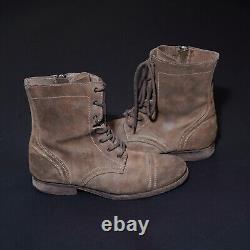 All Saints Montgomery Suede Leather Boots UK9 US10 EU43 Mens Distressed Military