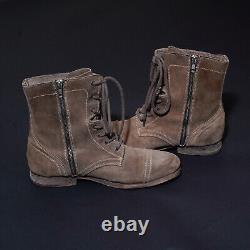 All Saints Montgomery Suede Leather Boots UK9 US10 EU43 Mens Distressed Military