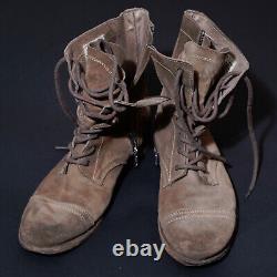 All Saints Montgomery Suede Leather Boots UK9 US10 EU43 Mens Distressed Military