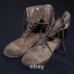 All Saints Montgomery Suede Leather Boots UK9 US10 EU43 Mens Distressed Military