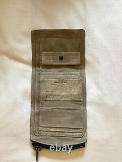 Allsaints wallet Suede Leather Vintage Look Distressed