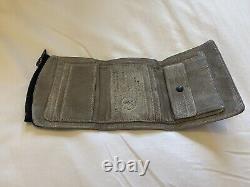 Allsaints wallet Suede Leather Vintage Look Distressed