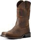 Ariat 254520 Mens Rambler Patriot Cowboy Boot Distressed Brown Size 9.5 Ee Wide