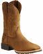 Ariat Men's Distressed Brown Hybrid Rancher Cowboy Boots Square Toe 10023175