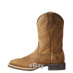 Ariat Men's Hybrid Rancher Distressed Brown Square Toe Boots 10023175
