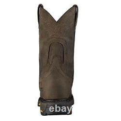 Ariat Men's WorkHog Pull-On H2O Oily Distressed Brown Boots 10001198