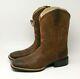 Ariat Men's Sport Wide Square Toe Western Boot Size 12 Wide Distressed Brown
