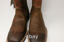 Ariat men's Sport Wide Square Toe Western Boot size 12 WIDE Distressed Brown