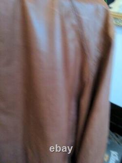 Arif Of Mayfair Latino Italian Handmade Genuine Leather Brown Jacket Size 44