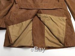 Armani Collezioni Leather Jacket Hunting Shooting Skeet Calf Blazer Sport Coat M