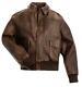 Aviator A-2 Flight Jacket Distressed Brown Genuine Leather Bomber Jacket New