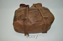Avirex Aviation Vintage Distressed Brown Leather Backpack Bag