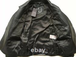BELSTAFF Mens Alwyn Black Leather Moto Jacket Large US 40, IT50 $1900
