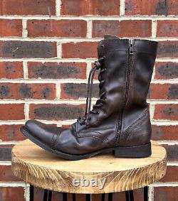 BRAND NEW All Saints Mens Distressed Leather Military boots UK12 US13 EU46 A472